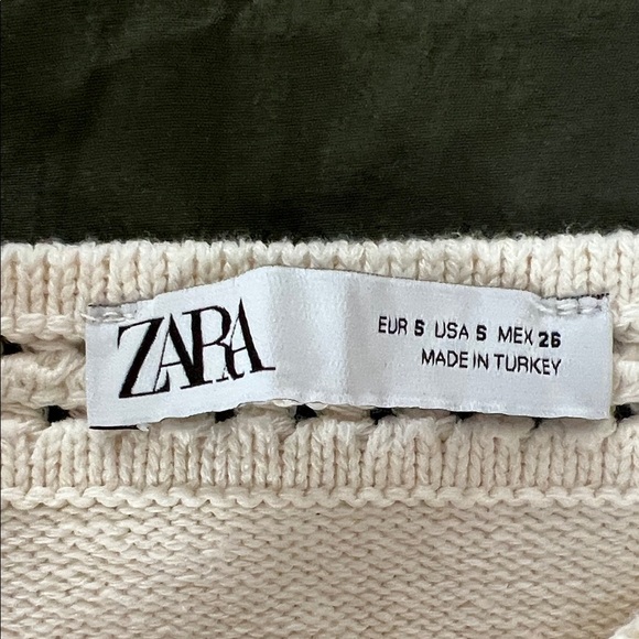 Zara Crochet Knit Peplum Tank – Off White | Size Small - Picture 3 of 7